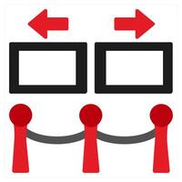 Excursion icon concept in red filled color vector