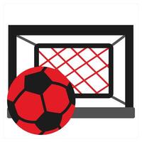 Goal icon concept in red filled color vector