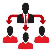 Vision icon concept in red filled color vector