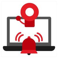 Best Service icon concept in red filled color vector