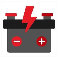 Spark Plug icon concept in red filled color vector