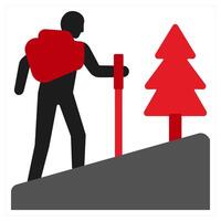 Review concept in red filled color vector