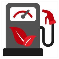 Green Energy icon concept in red filled color vector