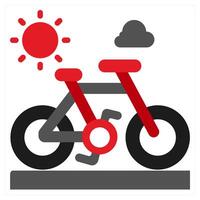 Zero Emission icon concept in red filled color vector