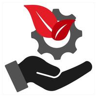 Nature icon concept in red filled color vector
