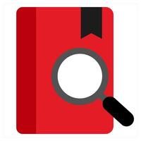 Quality Control icon concept in red filled color vector