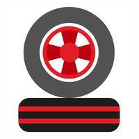 Judgment icon concept in red filled color vector