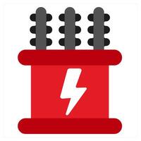 Factory icon concept in red filled color vector