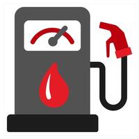 Wind Power concept in red filled color vector