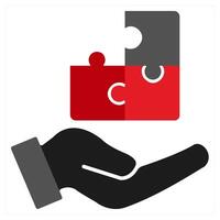 Court icon concept in red filled color vector