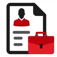 Jury icon concept in red filled color vector