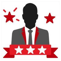 Failure icon concept in red filled color vector