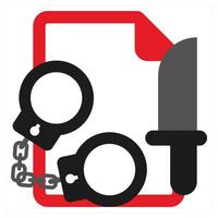 Construction Oversight icon concept in red filled color vector