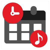 Studio icon concept in red filled color vector