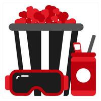 Camera icon concept in red filled color vector
