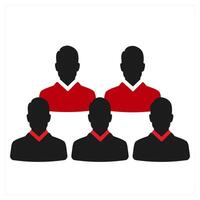 President icon concept in red filled color vector