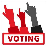 Ballot Box icon concept in red filled color vector