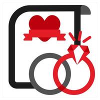 Dove icon concept in red filled color vector