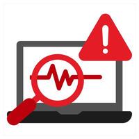 Virus Removing icon concept in red filled color vector