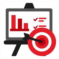 Internet Connection Setup icon concept in red filled color vector