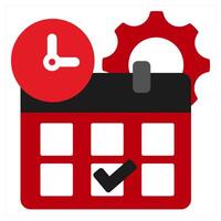 Diagnostics icon concept in red filled color vector