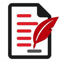 Data Recovery icon concept in red filled color vector