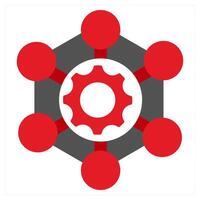 Creation icon concept in red filled color vector