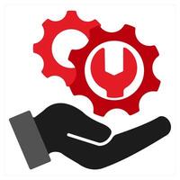 Concept icon concept in red filled color vector