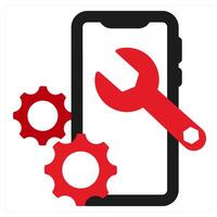 Garbage Disposal icon concept in red filled color vector