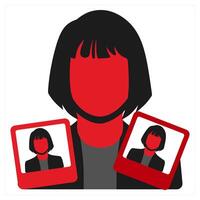 Technical Support icon concept in red filled color vector