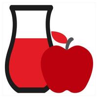 Nutrition icon concept in red filled color vector