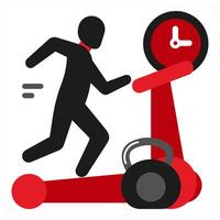 Physical Activity icon concept in red filled color vector