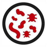 Allergy icon concept in red filled color vector