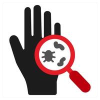 Dermatologist icon concept in red filled color vector