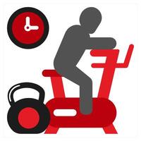 Workout icon concept in red filled color vector