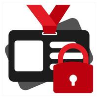 Personal Identity icon concept in red filled color vector
