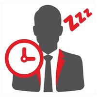 Laziness icon concept in red filled color vector