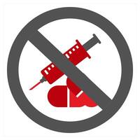 Addiction icon concept in red filled color vector