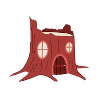 enchanted gnome house cartoon vector