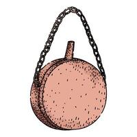 whiskey pocket flask sketch drawn vector