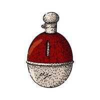 portable flask sketch hand drawn vector