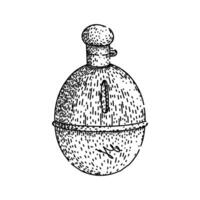 pocket flask sketch hand drwn vector