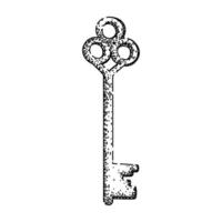 secret skeleton key sketch drawn vector