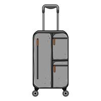 expandable soft shell suitcase illustration vector