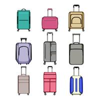 soft shell suitcase set illustration vector