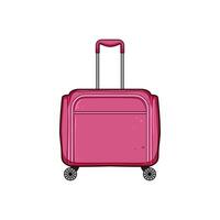 durable soft shell suitcase illustration vector