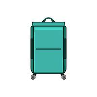 wheels soft shell suitcase illustration vector