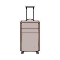 zipper soft shell suitcase illustration vector