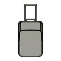 spinner soft shell suitcase cartoon vector