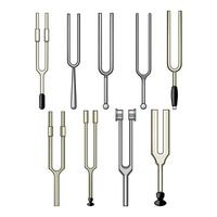 tuning fork set illustration vector